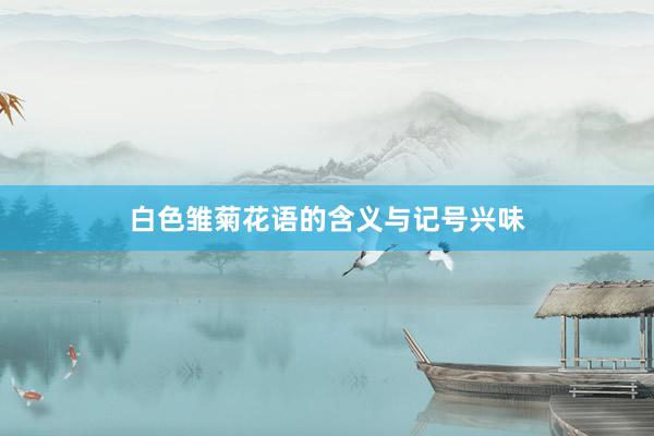 白色雏菊花语的含义与记号兴味
