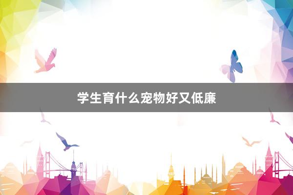 学生育什么宠物好又低廉